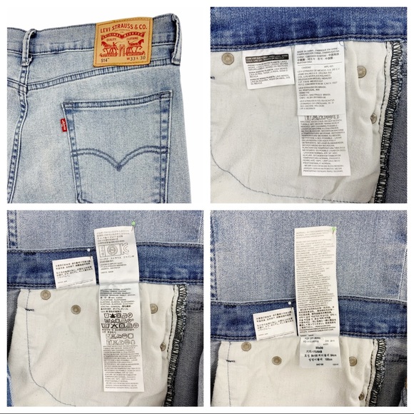 Levi’s 514 Light Blue Wash Straight Leg Jeans Size 33/30 - Picture 14 of 15
